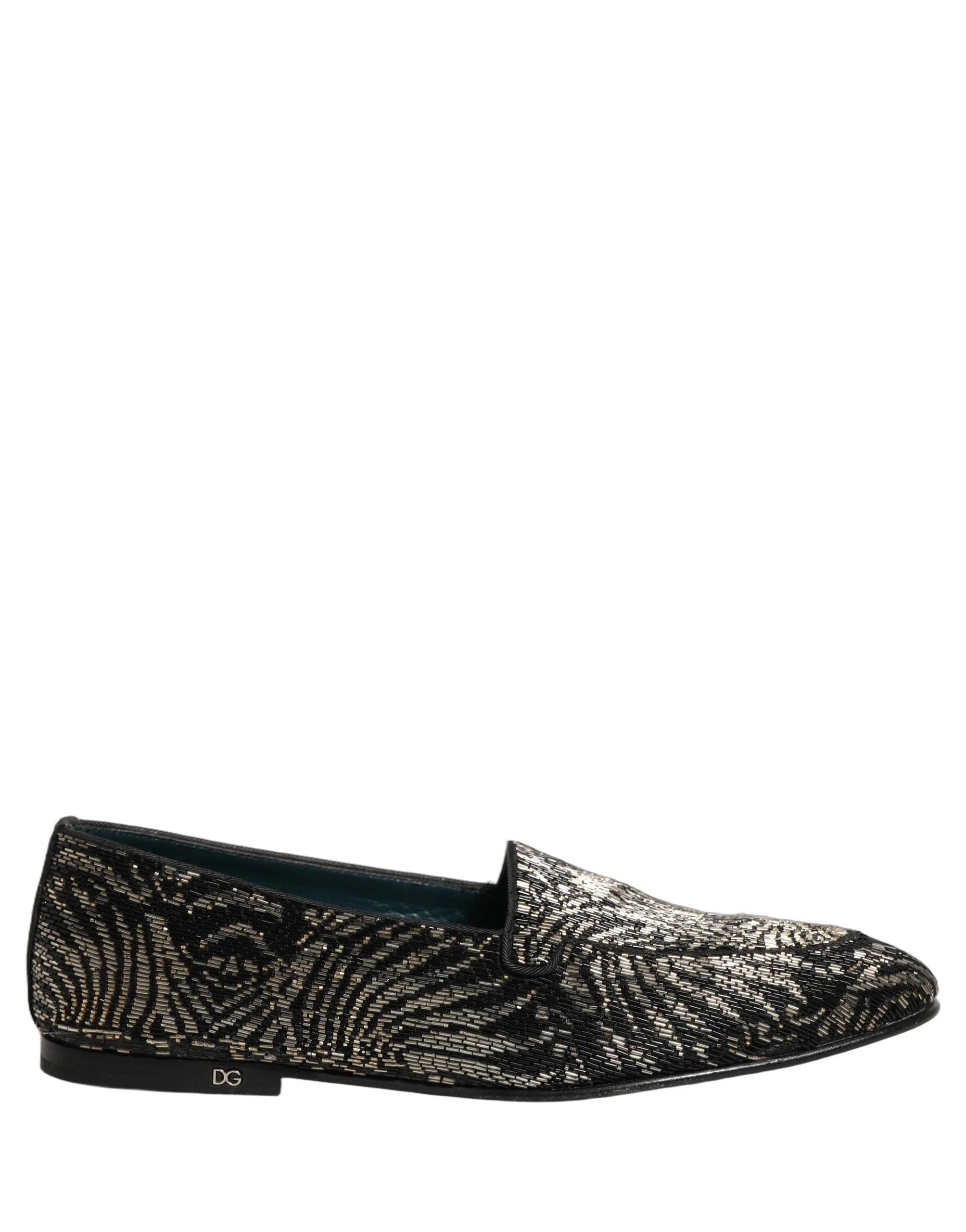 Dolce & Gabbana zwarte loafers met zilveren versiering - schoenen - EU43/US10