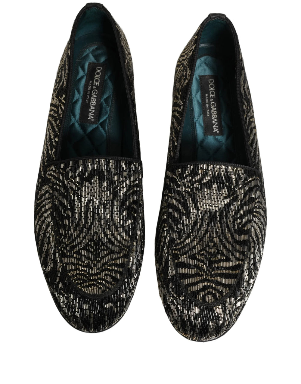 Dolce & Gabbana zwarte loafers met zilveren versiering - schoenen - EU43/US10