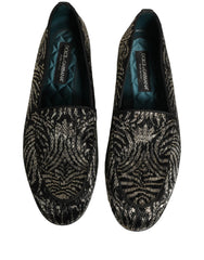 Dolce & Gabbana zwarte loafers met zilveren versiering - schoenen - EU43/US10