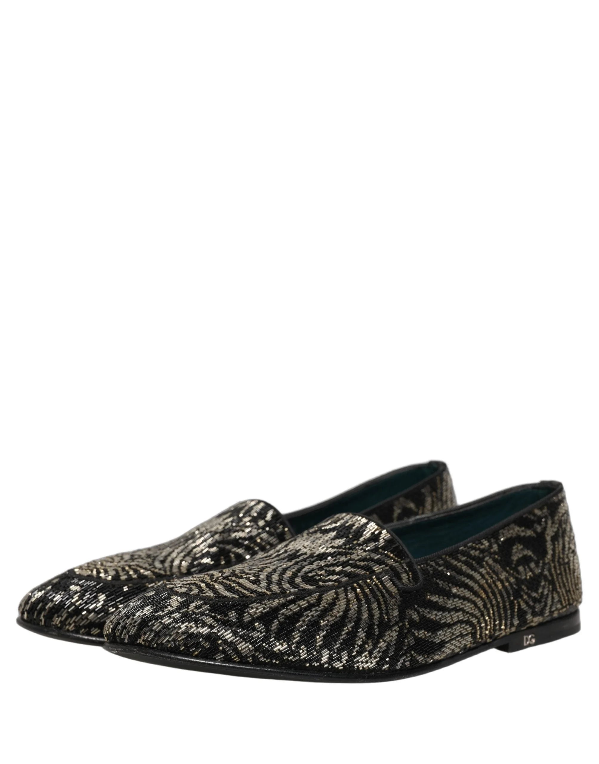Dolce & Gabbana zwarte loafers met zilveren versiering - schoenen - EU43/US10