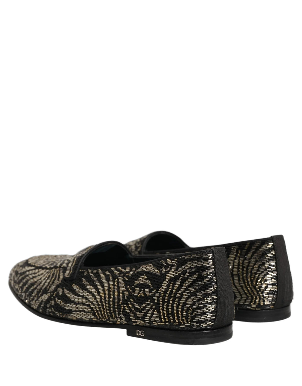 Dolce & Gabbana zwarte loafers met zilveren versiering - schoenen - EU43/US10