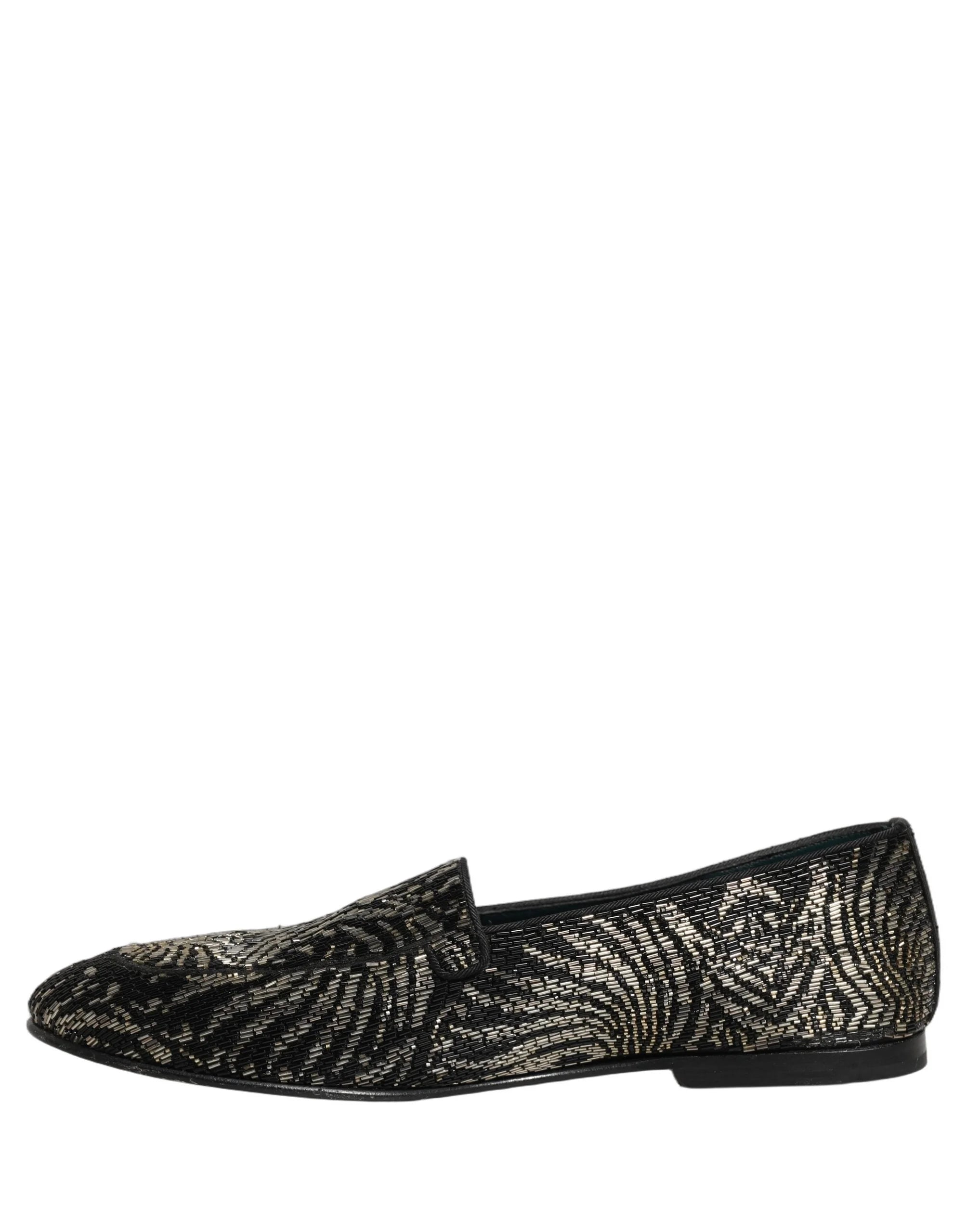 Dolce & Gabbana zwarte loafers met zilveren versiering - schoenen - EU43/US10