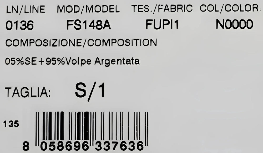 Dolce & Gabbana Black Silver Fox Fur Scarf - Scarves & Shawls