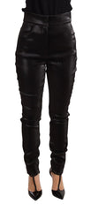 Dolce & Gabbana Black Silver Lurex Thread Cotton Stretch Pants - IT42|M - Jeans