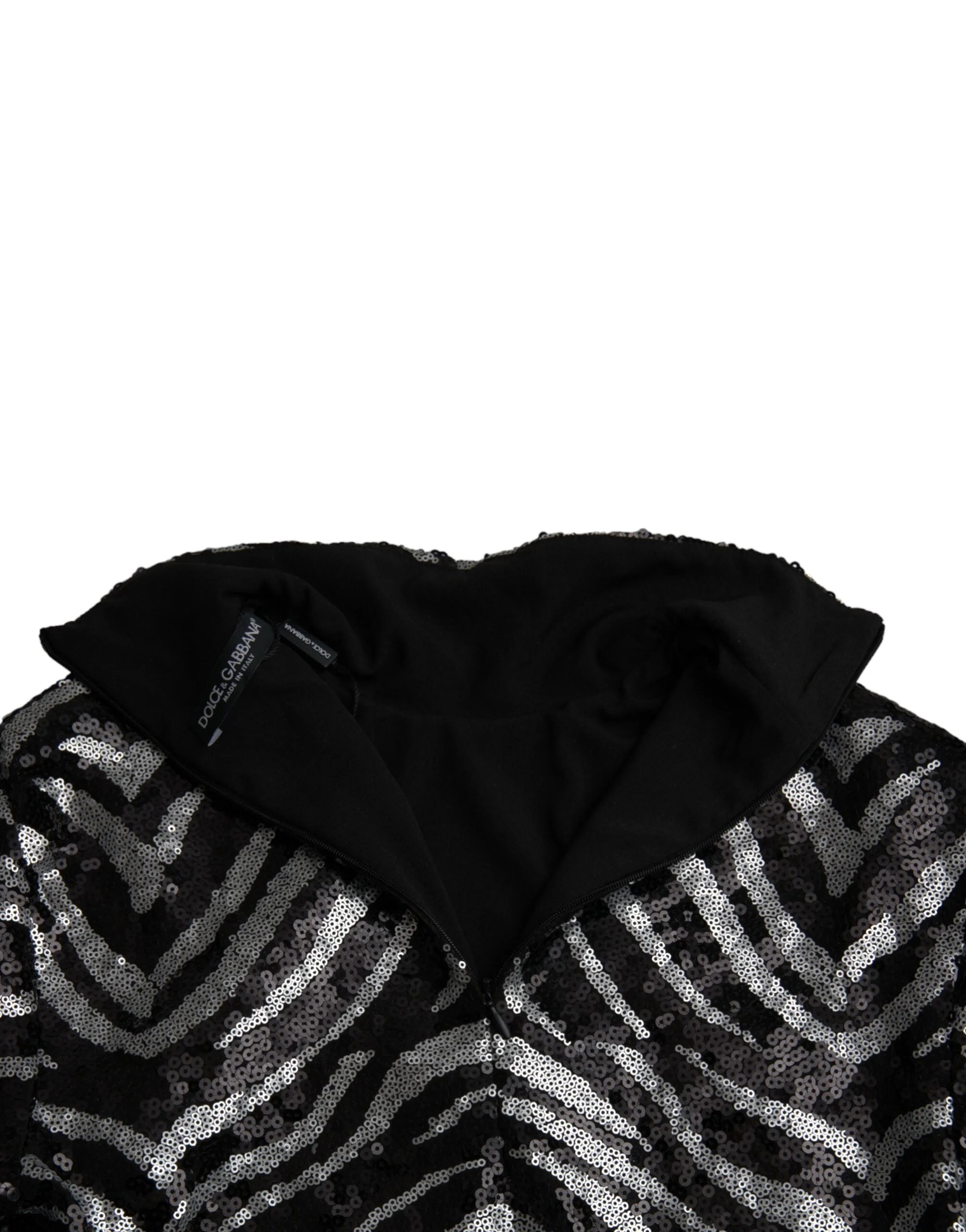 Dolce & Gabbana Black Silver Sequined Polyester Sweater - IT48 | M - Sweaters