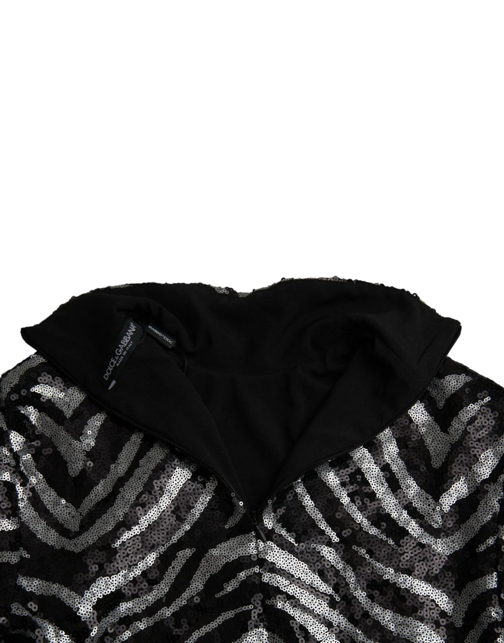 Dolce & Gabbana Black Silver Sequined Polyester Sweater - IT48 | M - Sweaters