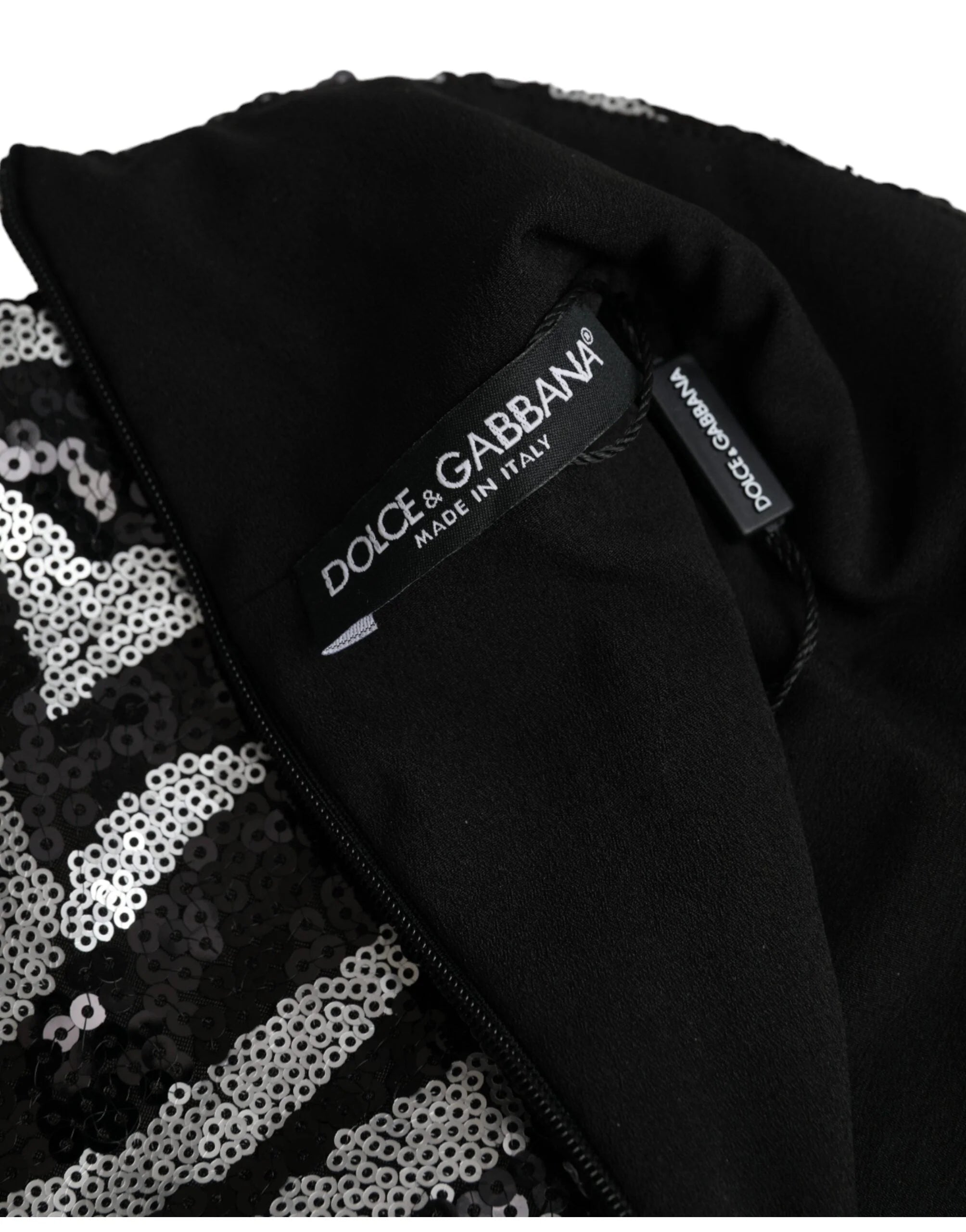 Dolce & Gabbana Black Silver Sequined Polyester Sweater - IT48 | M - Sweaters
