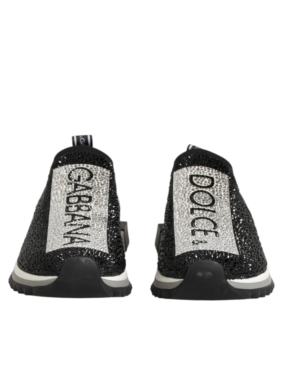 Dolce & Gabbana Black Silver Slip On Sorrento Sneakers Shoes - EU36.5/US6 - Sneakers