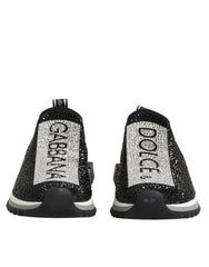 Dolce & Gabbana Black Silver Slip On Sorrento Sneakers Shoes - EU36.5/US6 - Sneakers