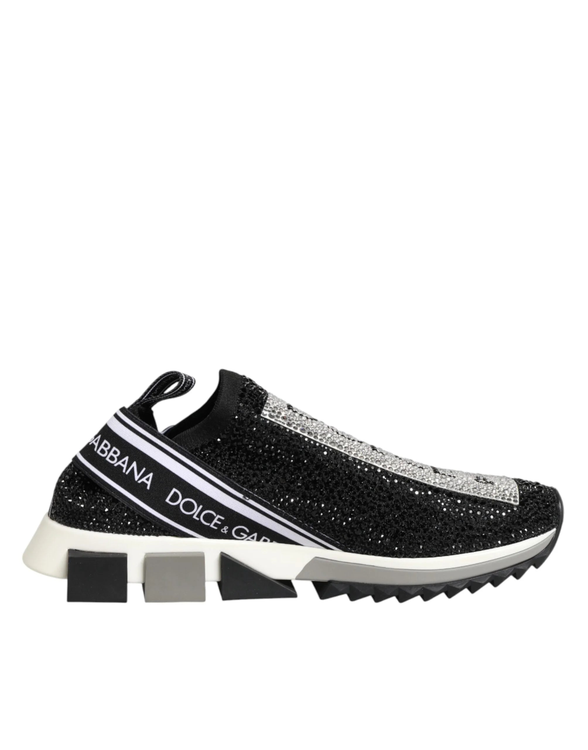 Dolce & Gabbana Black Silver Slip On Sorrento Sneakers Shoes - EU36.5/US6 - Sneakers