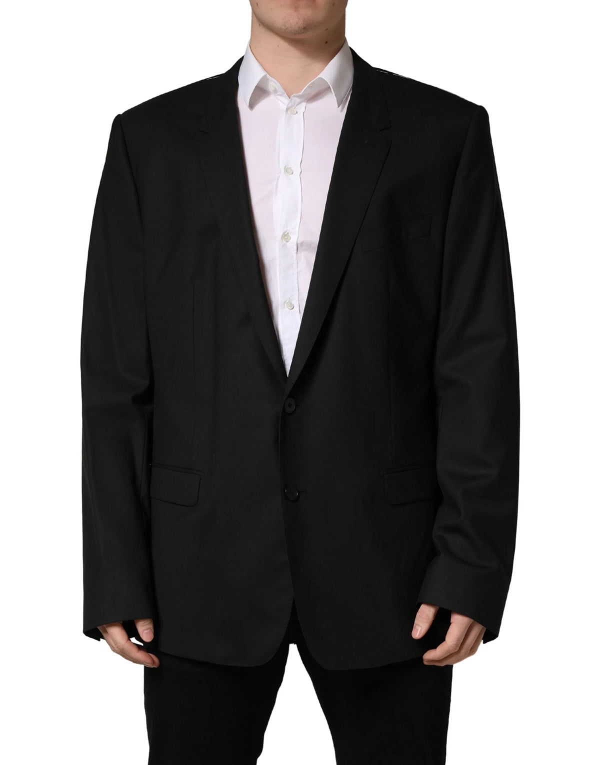 Dolce & Gabbana Schwarzes Einreihiger Sakko mit 2 Knopfleiste - IT60 | 3XL