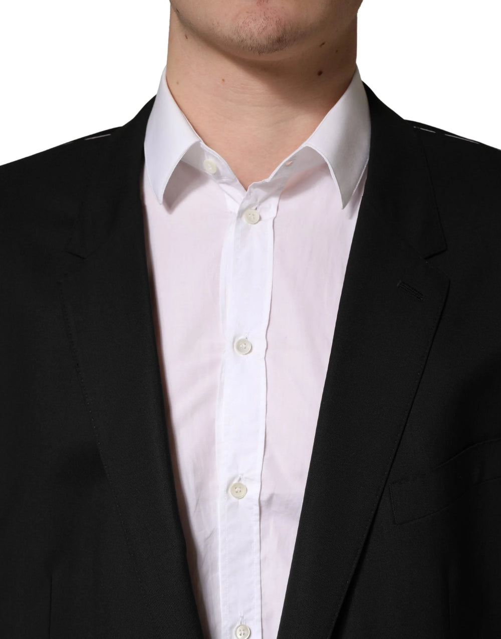 Dolce & Gabbana Schwarzes Einreihiger Sakko mit 2 Knopfleiste - IT60 | 3XL