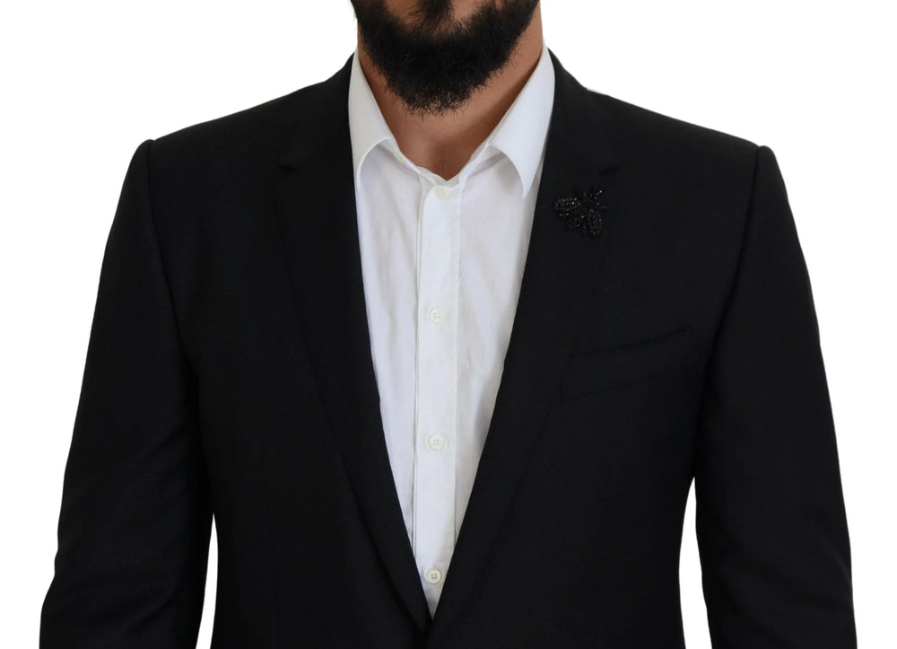 Dolce & Gabbana Black Single Breasted 2 Piece MARTINI Suit - IT50 | L - Suits