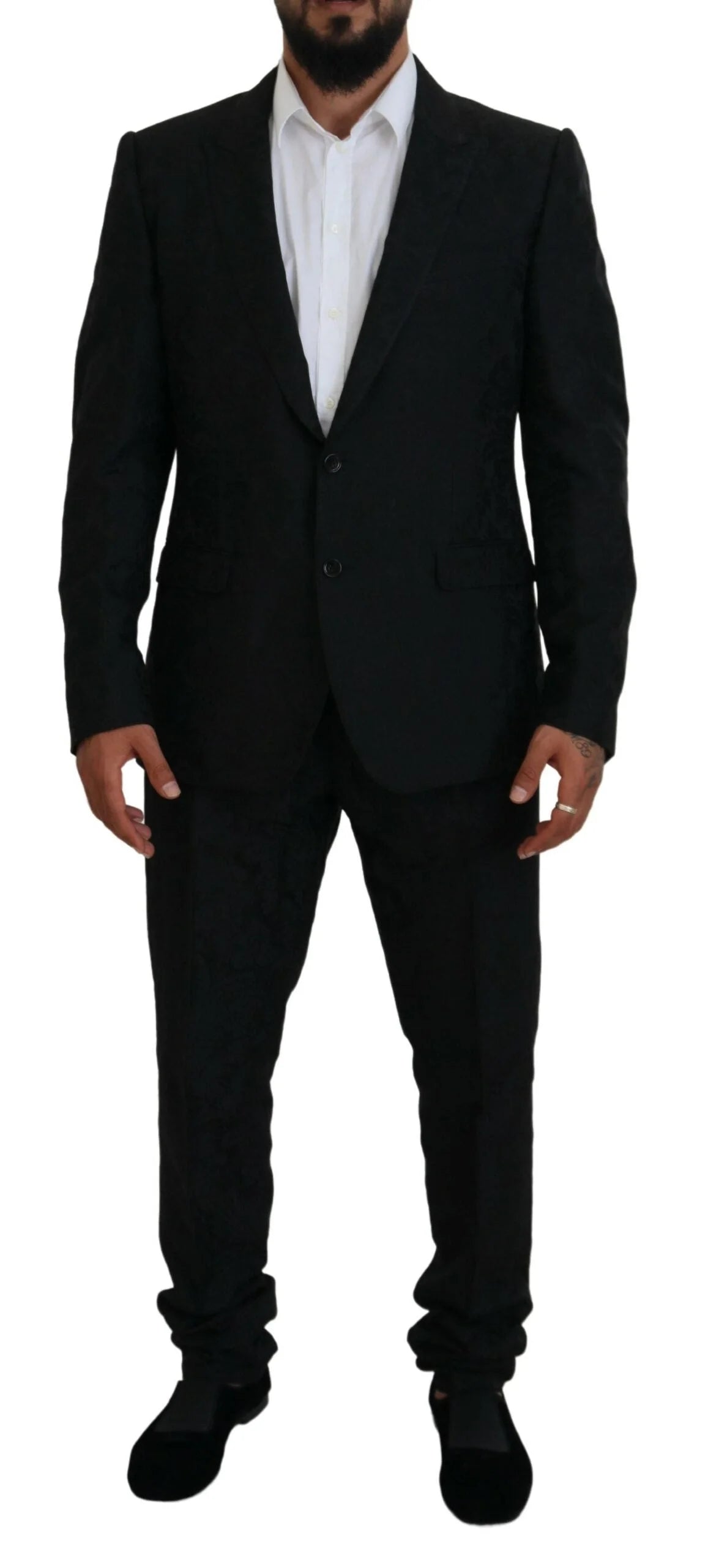 Dolce & Gabbana Black Single Breasted 2 Piece MARTINI Suit - IT56 | XL - Pant Suits