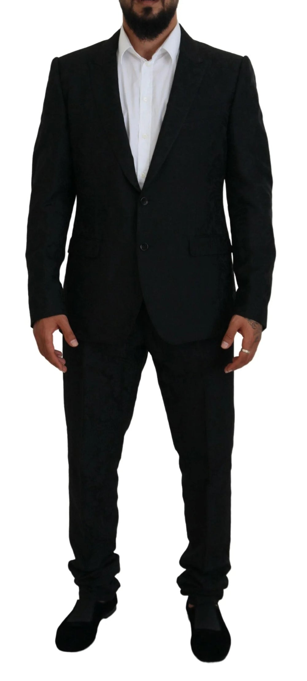 Dolce & Gabbana Black Single Breasted 2 Piece MARTINI Suit - IT56 | XL - Pant Suits