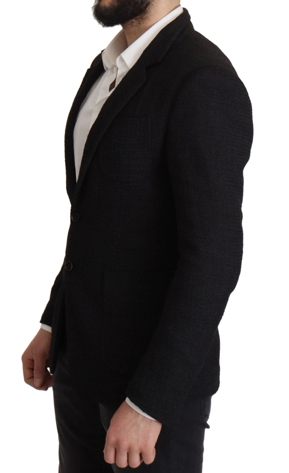 Dolce & Gabbana Black Single Breasted Coat Men Blazer - IT50 | L - Sport Jackets