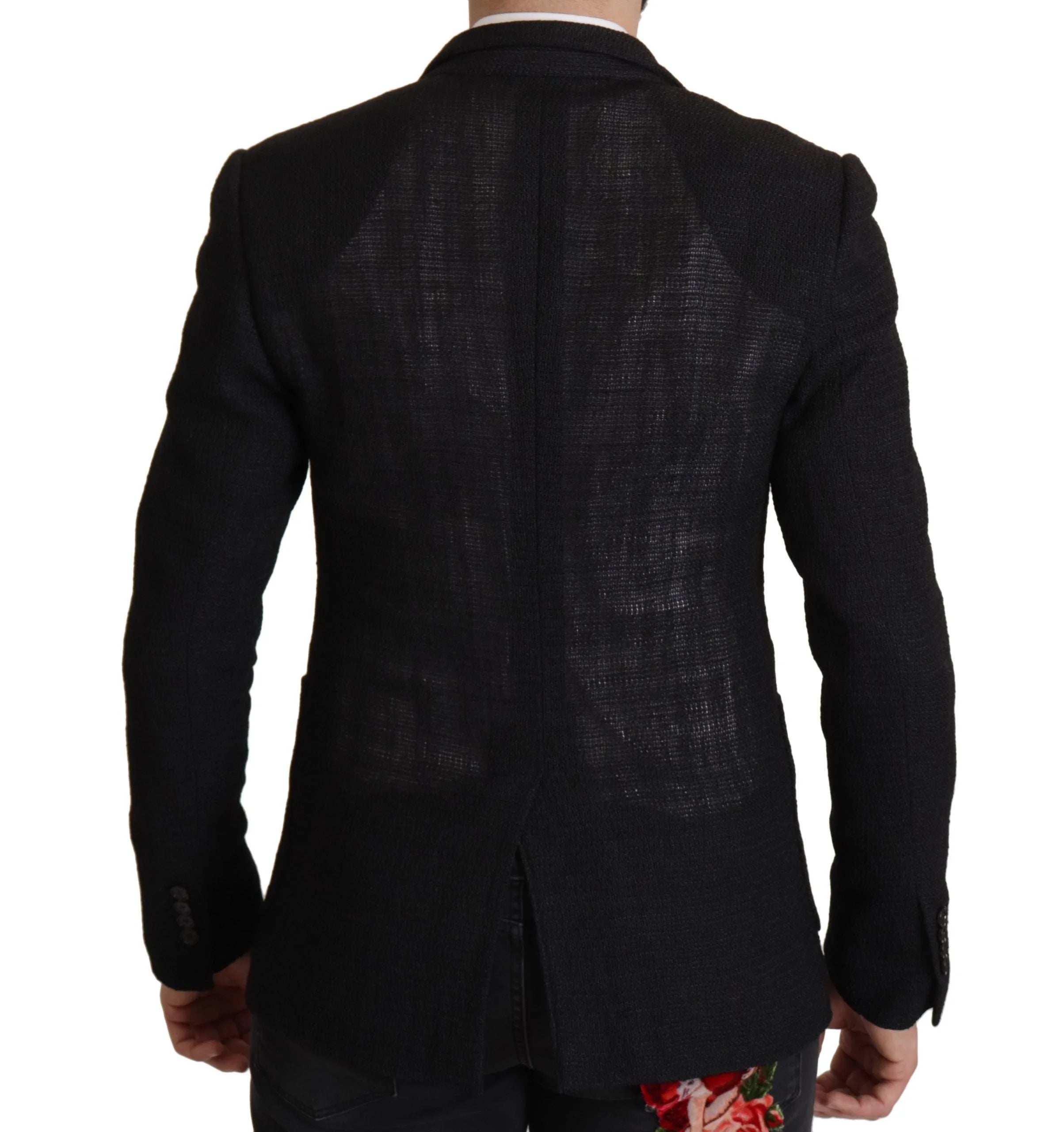 Dolce & Gabbana Black Single Breasted Coat Men Blazer - IT50 | L - Sport Jackets