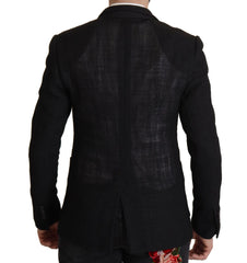 Dolce & Gabbana Black Single Breasted Coat Men Blazer - IT50 | L - Sport Jackets