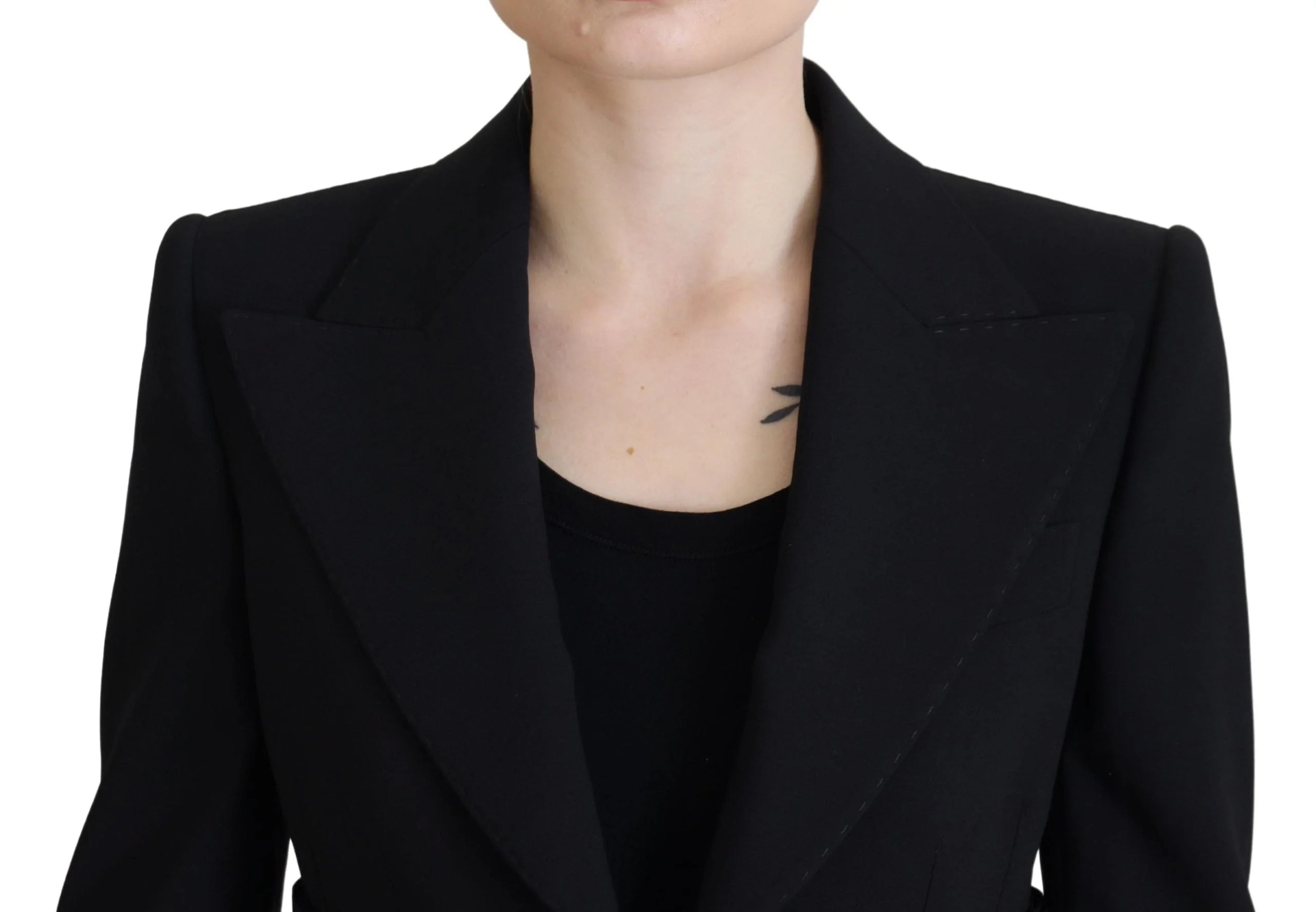 Dolce & Gabbana Black Single Breasted Fit Blazer Wool Jacket - IT38 | XS - Coats & Jackets
