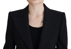 Dolce & Gabbana Black Single Breasted Fit Blazer Wool Jacket - IT38 | XS - Coats & Jackets