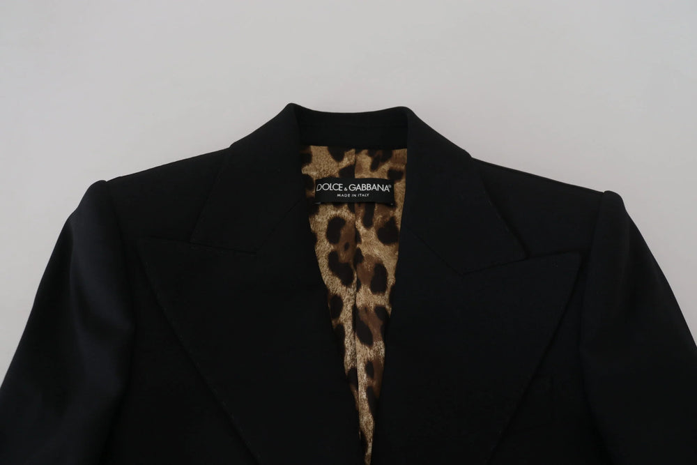 Dolce & Gabbana Black Single Breasted Fit Blazer Wool Jacket - IT38 | XS - Coats & Jackets