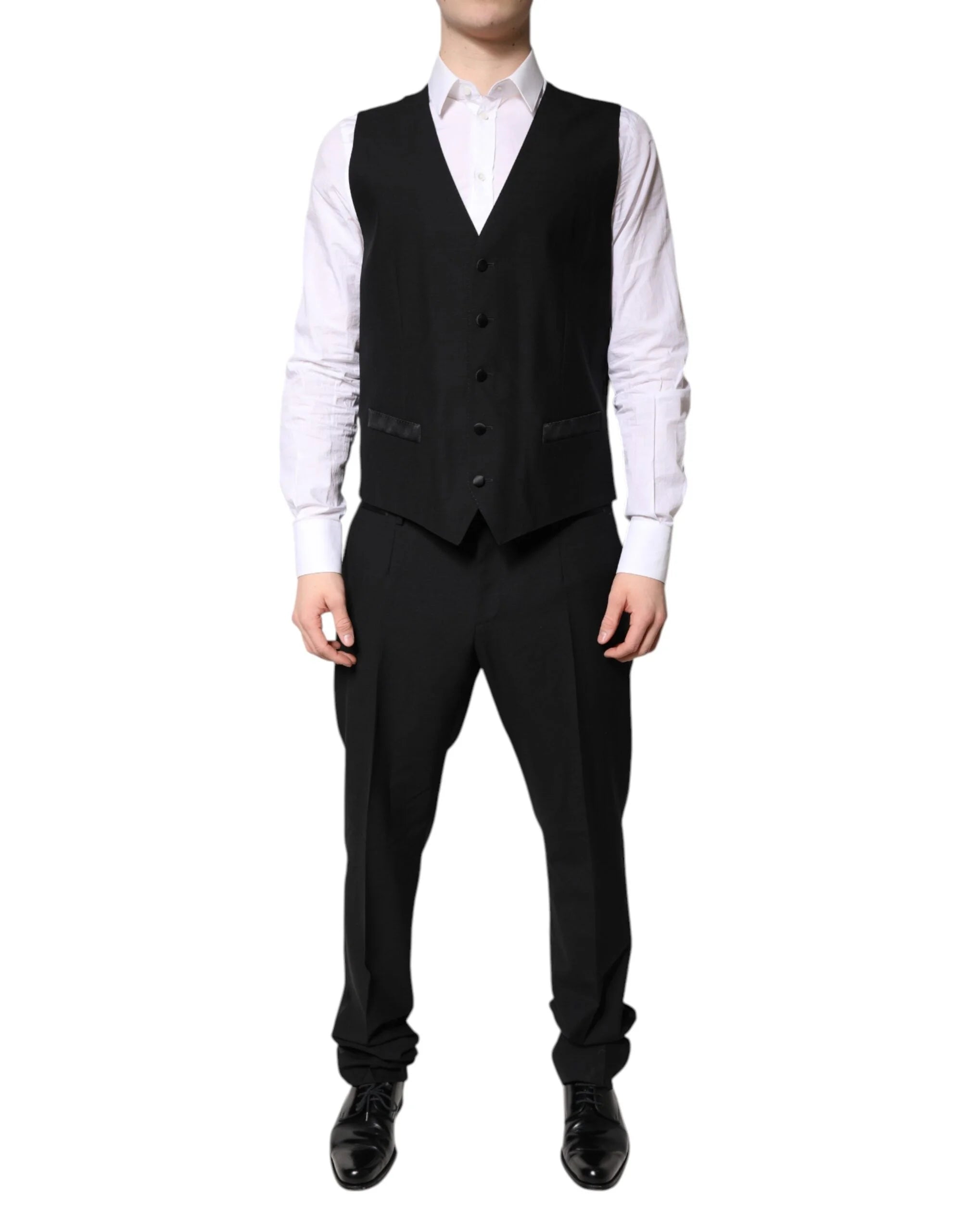 Dolce & Gabbana Black Single Breasted Formal 3 Piece Suit - IT52 | XL - Suits