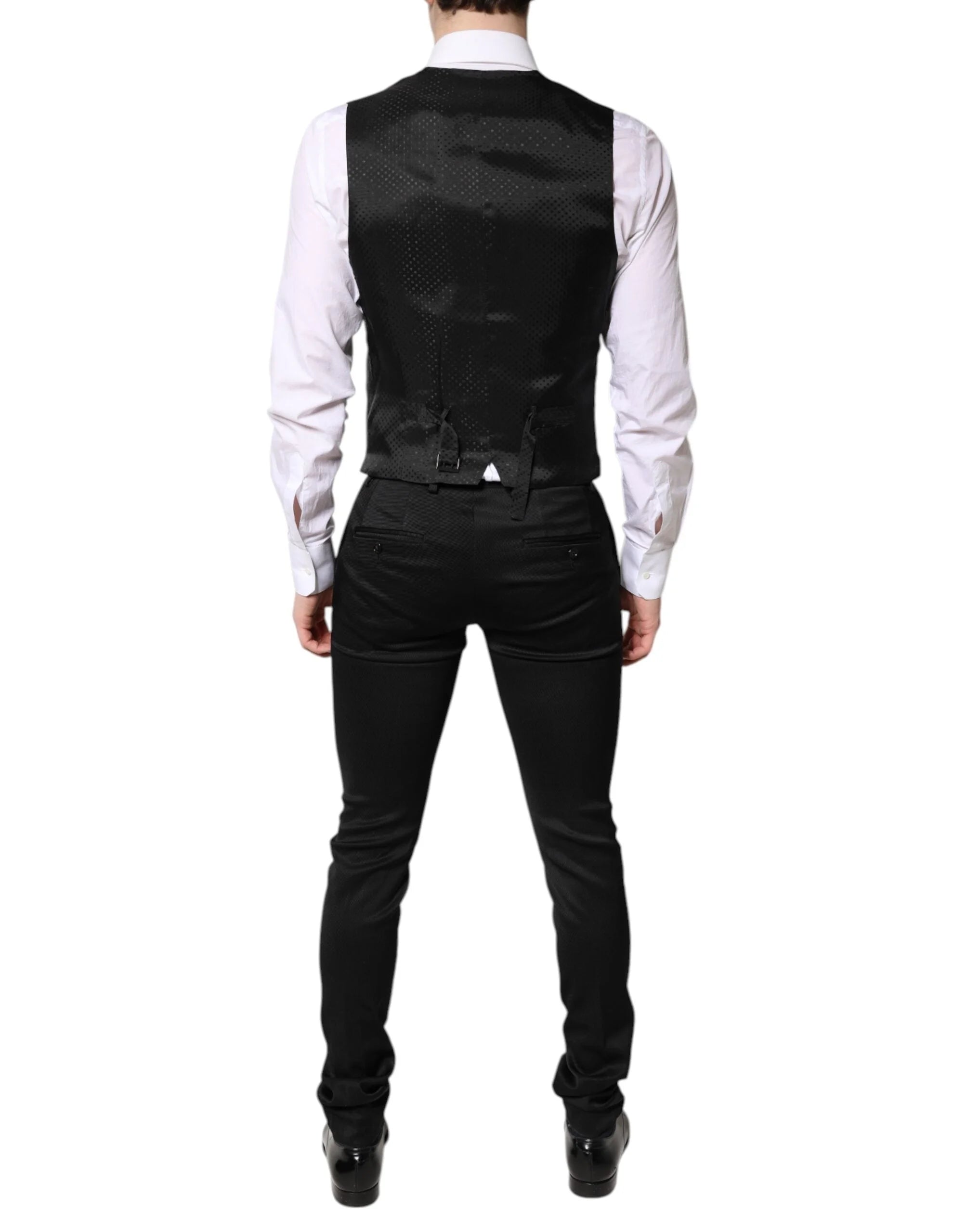 Dolce & Gabbana Black Single Breasted Formal Blazer with Vest - IT46 | S - Sport Jackets