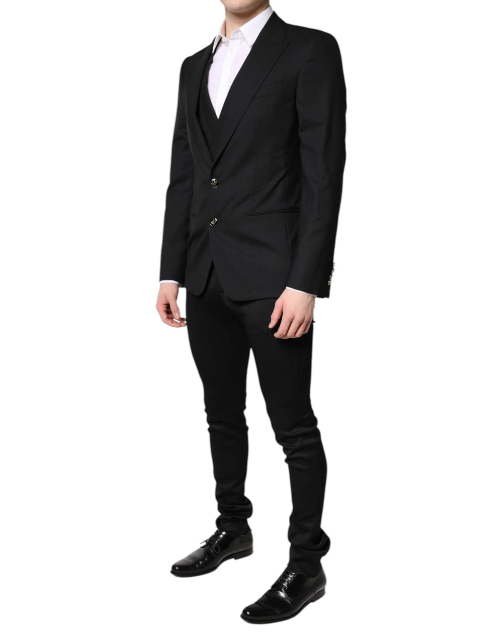 Dolce & Gabbana Black Single Breasted Formal Blazer with Vest - IT46 | S - Sport Jackets