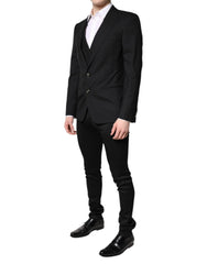 Dolce & Gabbana Black Single Breasted Formal Blazer with Vest - IT46 | S - Sport Jackets