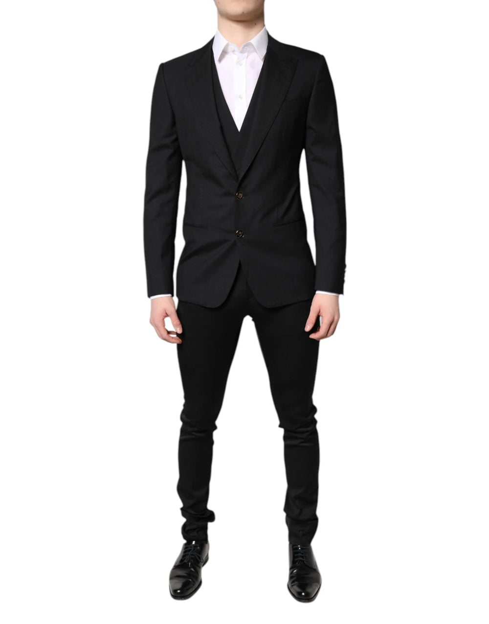 Dolce & Gabbana Black Single Breasted Formal Blazer with Vest - IT46 | S - Sport Jackets