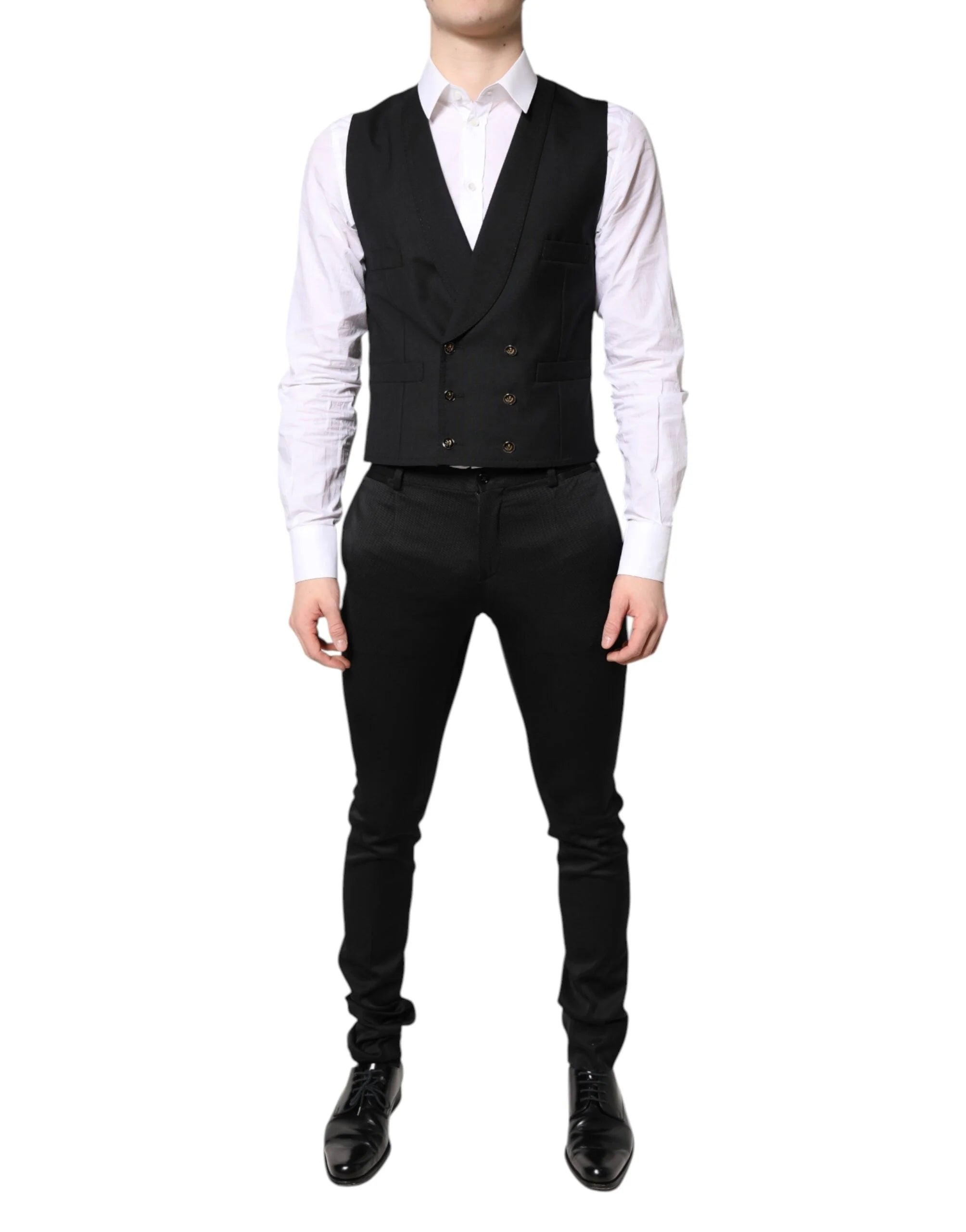 Dolce & Gabbana Black Single Breasted Formal Blazer with Vest - IT46 | S - Sport Jackets