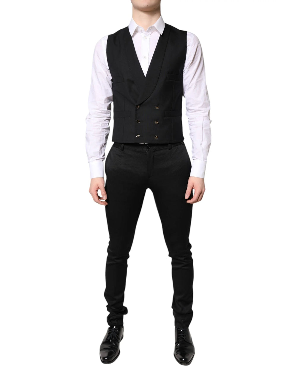 Dolce & Gabbana Black Single Breasted Formal Blazer with Vest - IT46 | S - Sport Jackets
