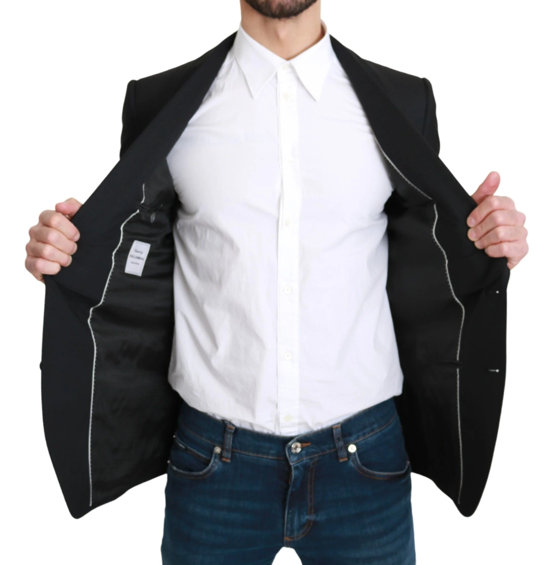 Dolce & Gabbana Black Single Breasted Formal Wool Blazer - IT46 | S - Sport Jackets