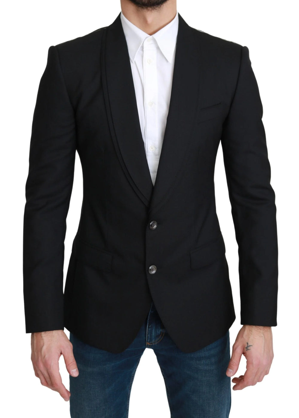 Dolce & Gabbana Black Single Breasted Formal Wool Blazer - IT46 | S - Sport Jackets