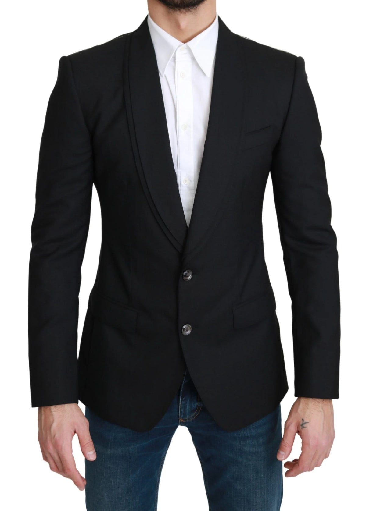 Dolce & Gabbana Black Single Breasted Formal Wool Blazer - IT46 | S - Sport Jackets