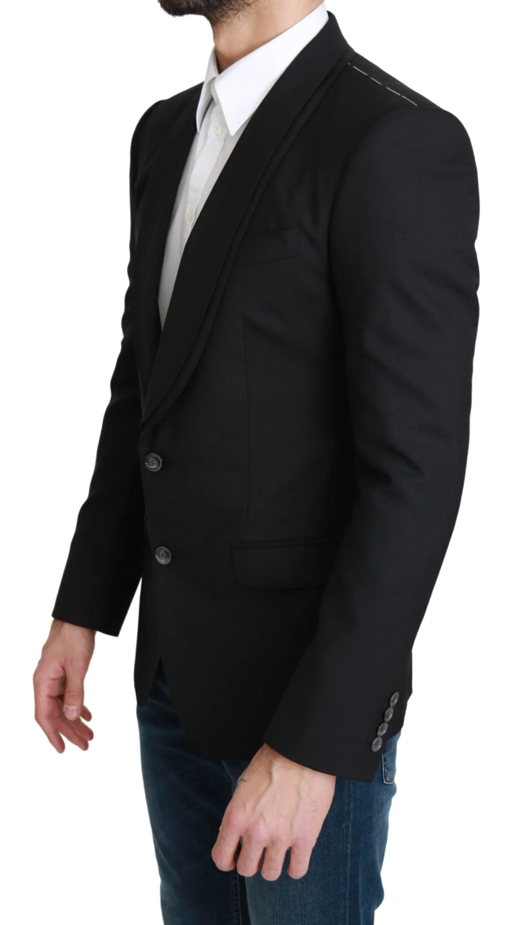 Dolce & Gabbana Black Single Breasted Formal Wool Blazer - IT46 | S - Sport Jackets