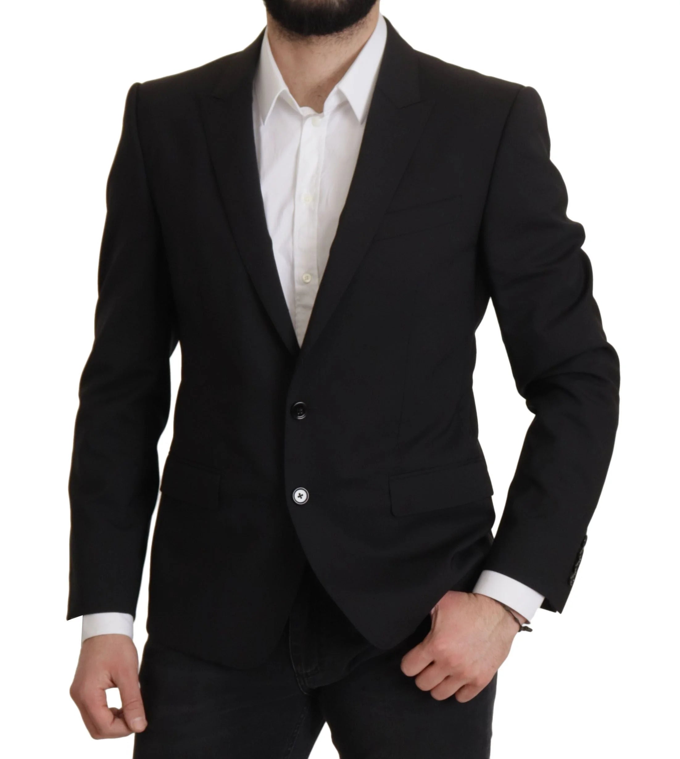 Dolce & Gabbana Black Single Breasted Jacket MARTINI Blazer - IT50 | L - Sport Jackets