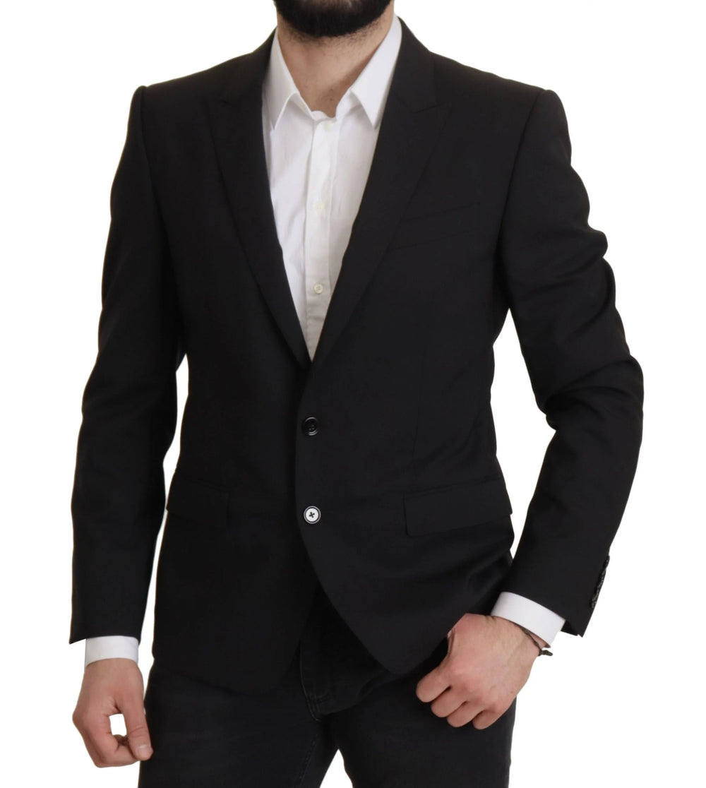 Dolce & Gabbana Black Single Breasted Jacket MARTINI Blazer - IT50 | L - Sport Jackets
