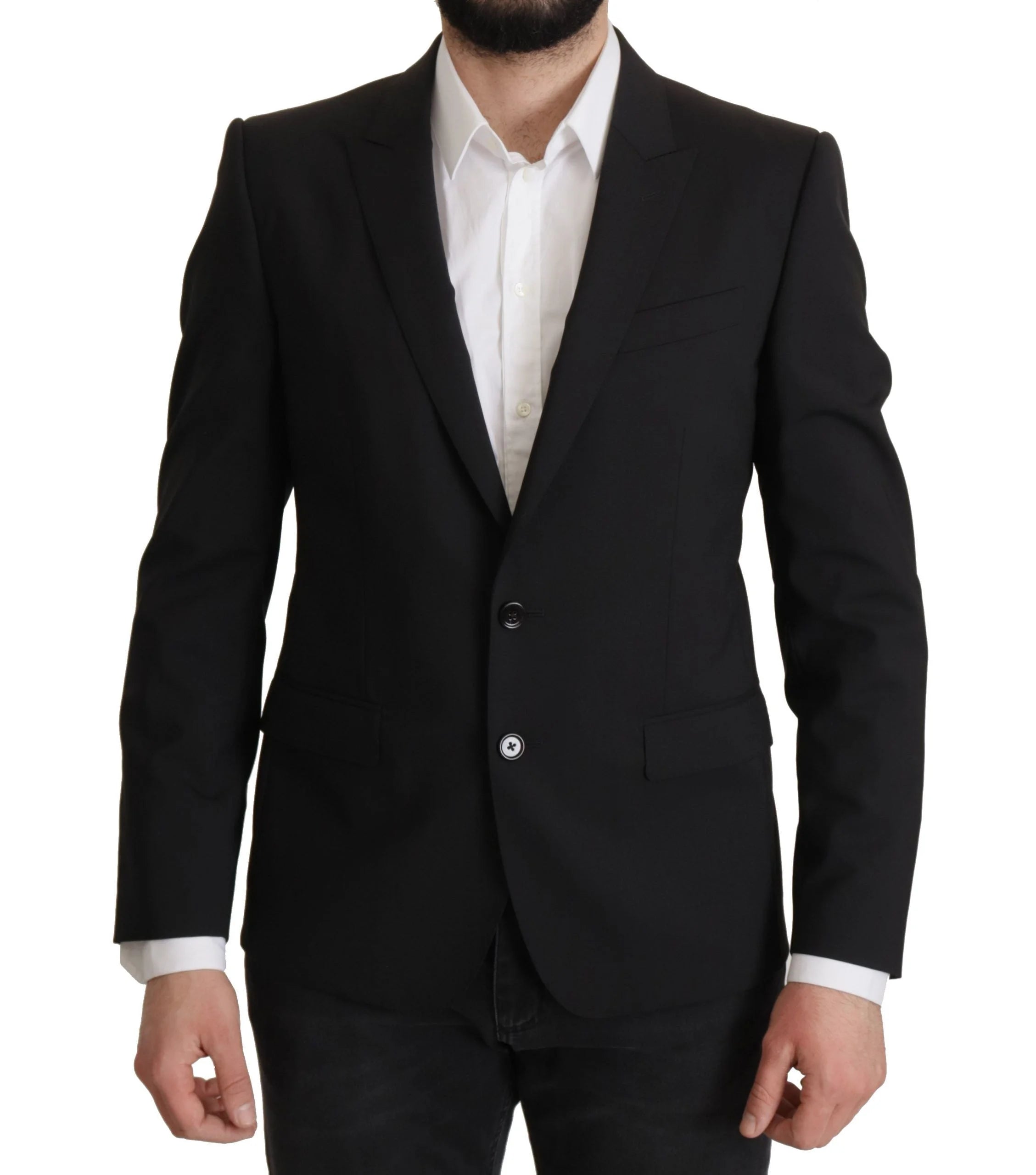 Dolce & Gabbana Black Single Breasted Jacket MARTINI Blazer - IT50 | L - Sport Jackets