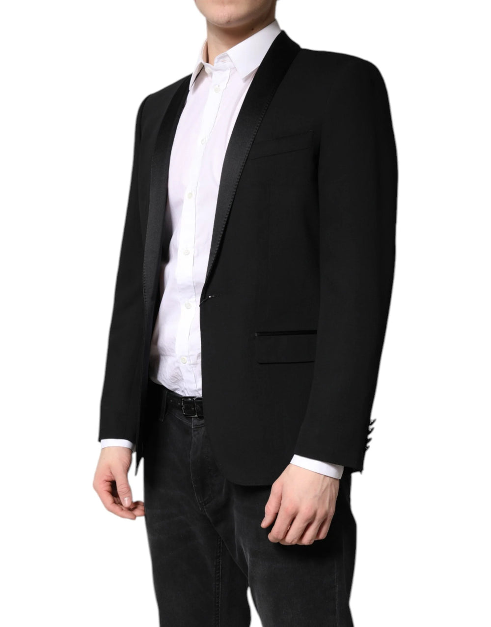 Dolce & Gabbana Black Single Breasted Men Coat MARTINI Blazer - IT46 | S - Sport Jackets