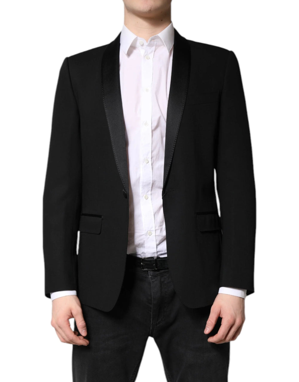 Dolce & Gabbana Black Single Breasted Men Coat MARTINI Blazer - IT46 | S - Sport Jackets