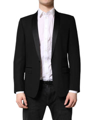 Dolce & Gabbana Black Single Breasted Men Coat MARTINI Blazer - IT46 | S - Sport Jackets