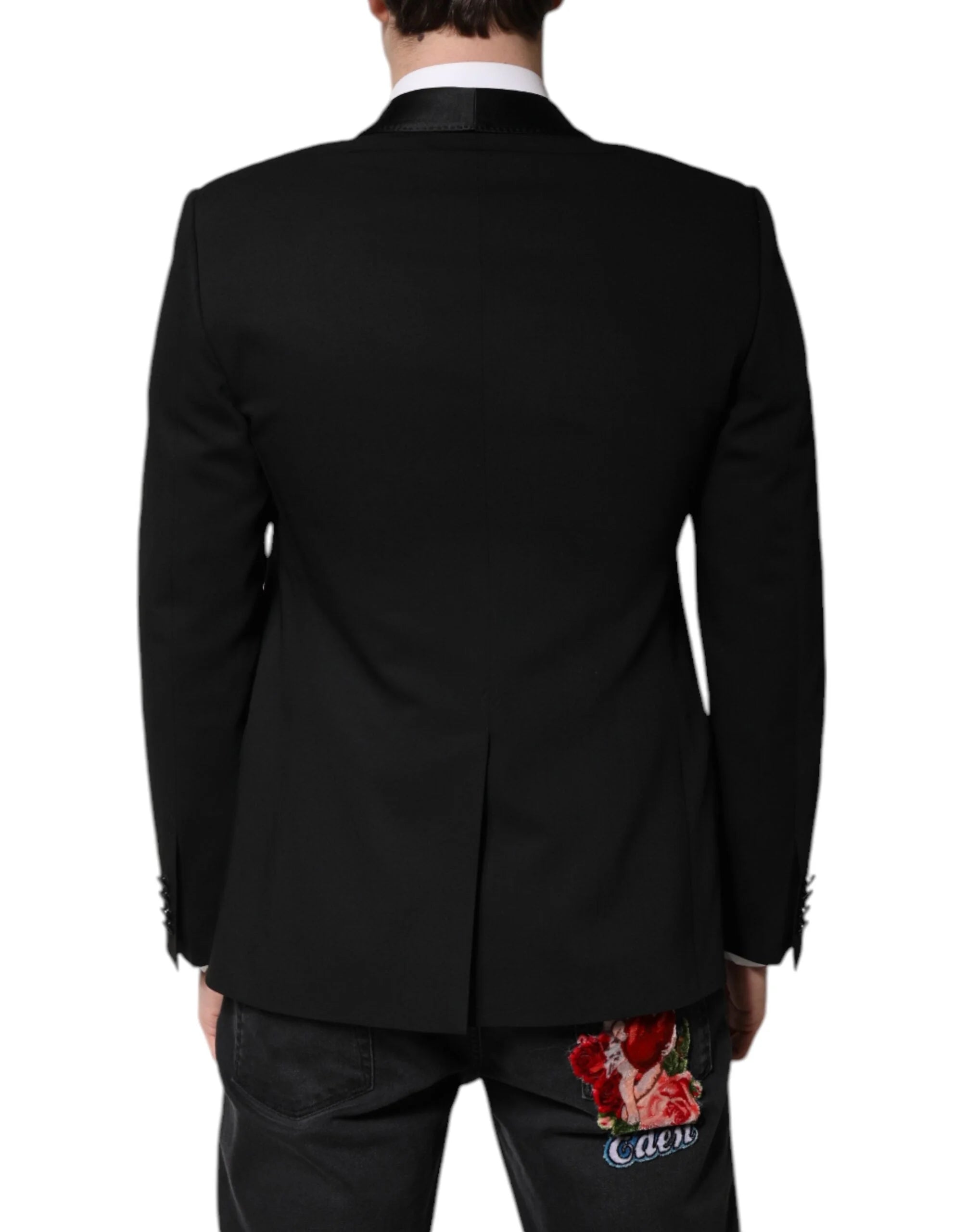 Dolce & Gabbana Black Single Breasted Men Coat MARTINI Blazer - IT46 | S - Sport Jackets