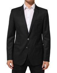 Dolce & Gabbana Black Single Breasted Men Coat MARTINI Blazer - IT50 | L - Sport Jackets