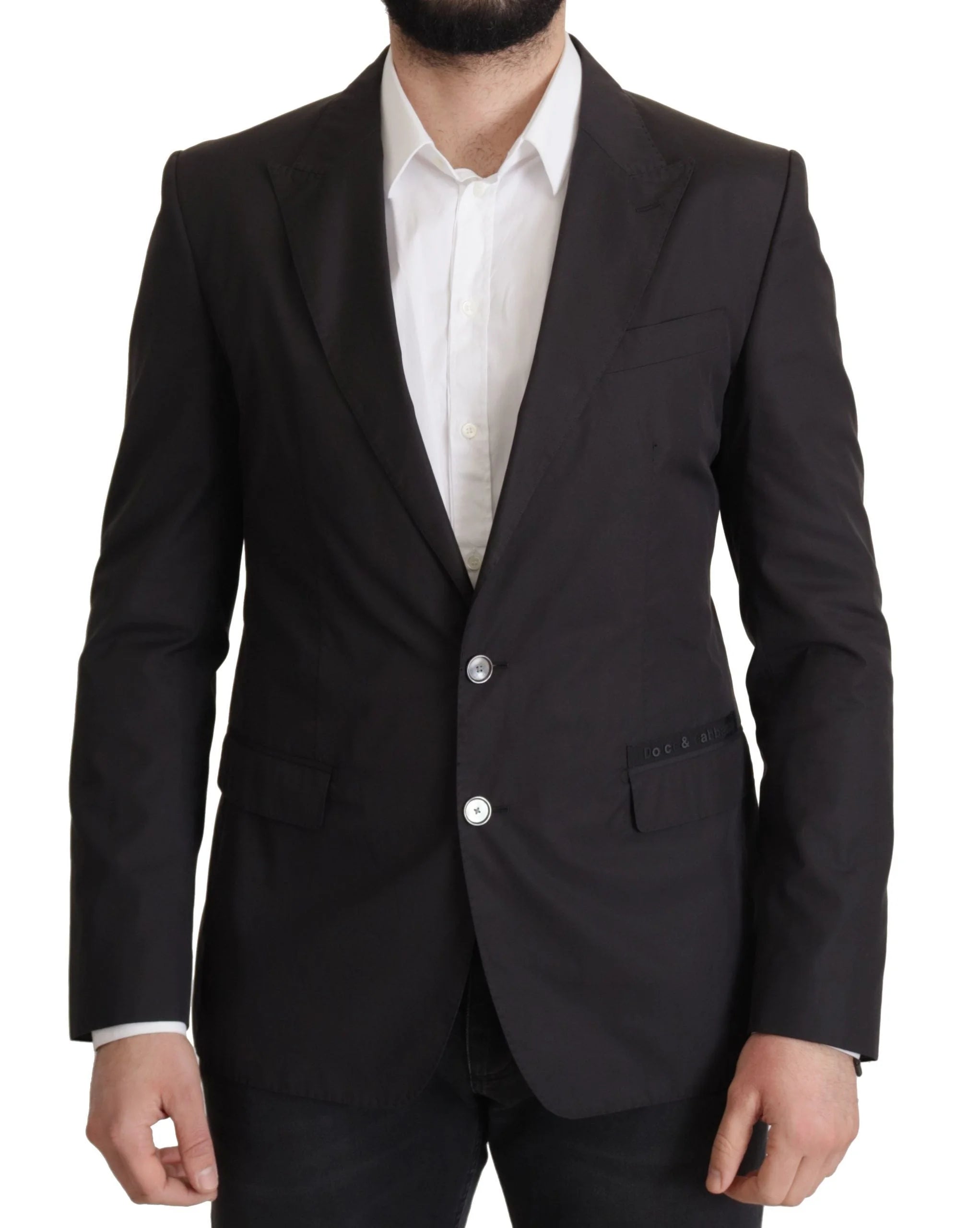 Dolce & Gabbana Black Single Breasted TAORMINA Breasted Blazer - IT50 | L - Sport Jackets