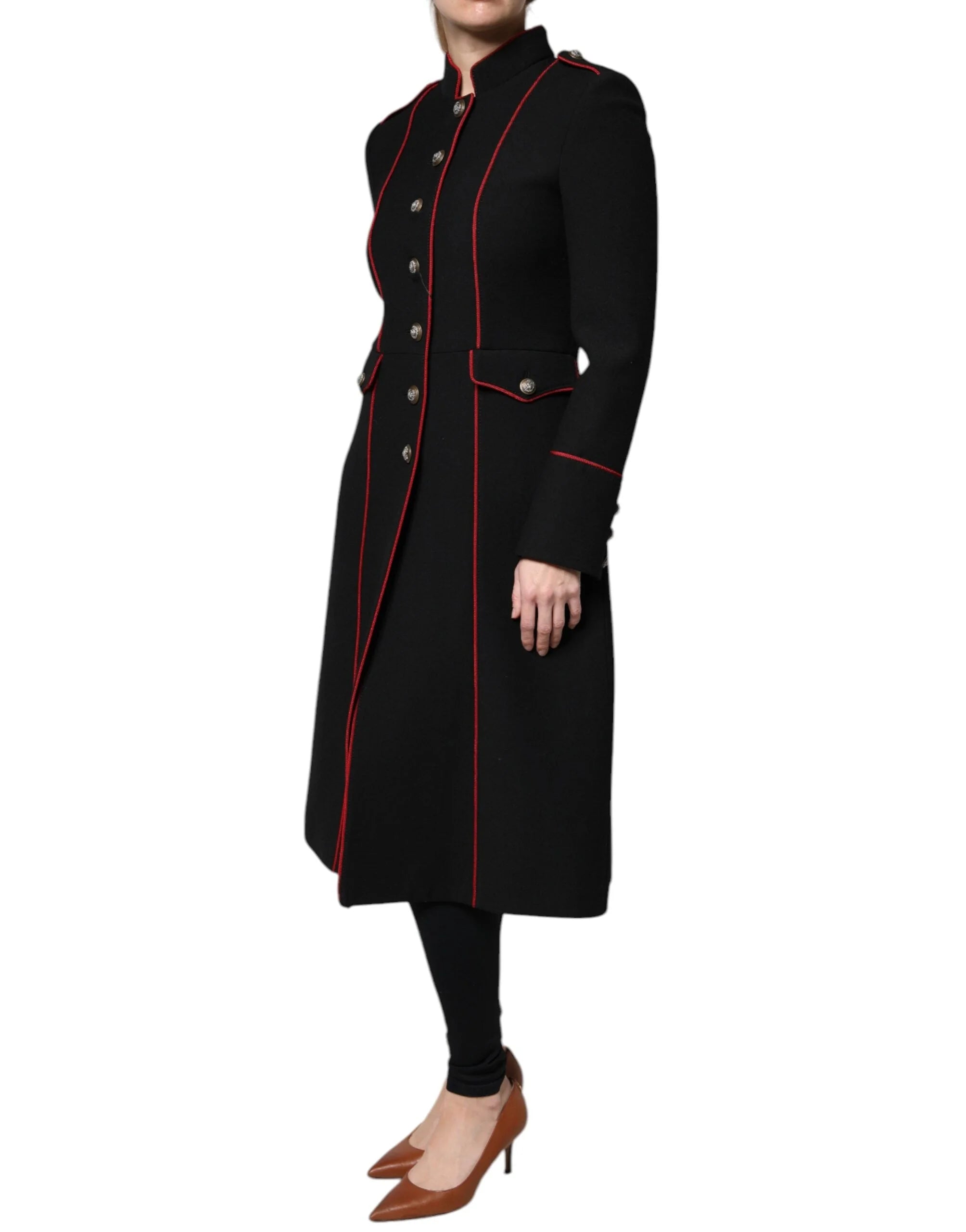 Dolce & Gabbana Black Single Breasted Trench Coat Jacket - IT38 | XS - Trench Coats