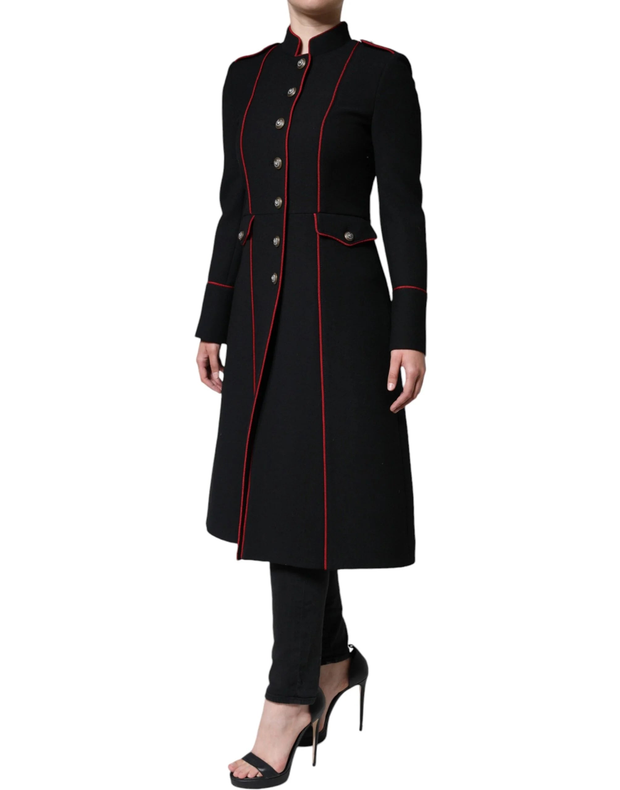 Dolce & Gabbana Black Single Breasted Trench Coat Jacket - IT38 | XS - Trench Coats