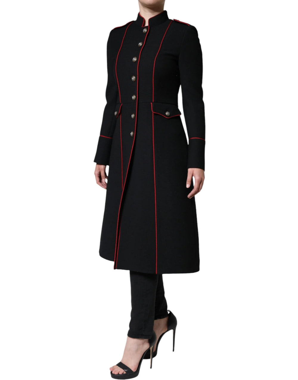 Dolce & Gabbana Black Single Breasted Trench Coat Jacket - IT38 | XS - Trench Coats