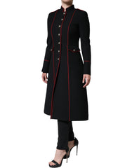 Dolce & Gabbana Black Single Breasted Trench Coat Jacket - IT38 | XS - Trench Coats