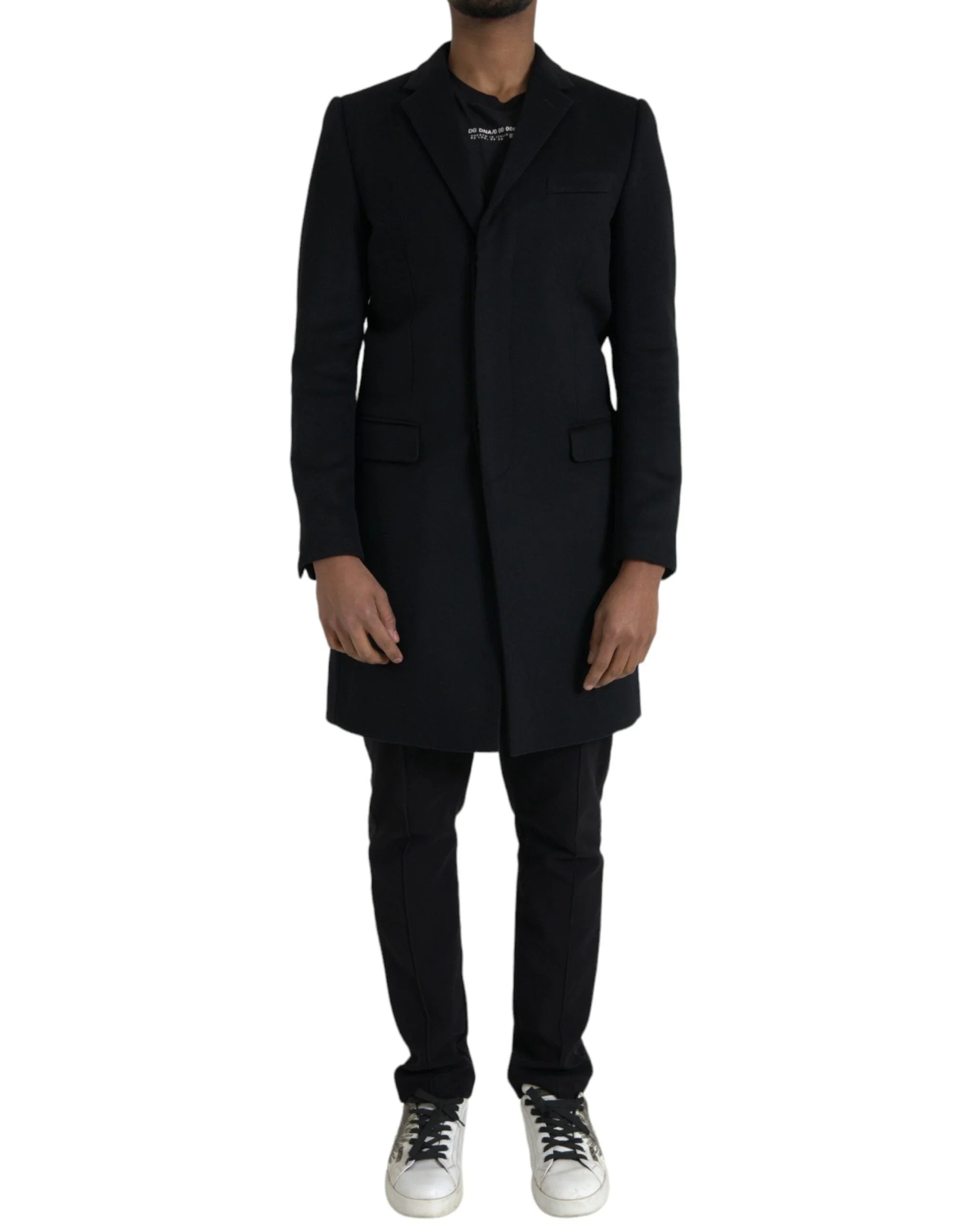 Dolce & Gabbana Black Single Breasted Trench Coat Jacket - IT46 | S - Trench Coats